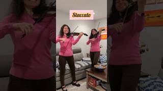 Legato vs Staccato violin music Twin violins shorts [upl. by Dorrehs947]