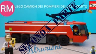 Lego camion pompieri dellaeroporto  istruzioni seconda parte [upl. by Essyla687]