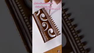 Mehandi ke border design easy step mein mehndi mehndidesign bridalmehndidesignbeautifull [upl. by Ydahs]