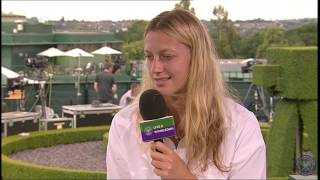 Petra Kvitova visits the Live  Wimbledon studio [upl. by Haleehs]