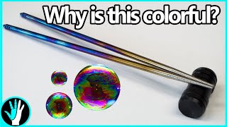 Why is Titanium so COLORFUL  MakingAnodizing Titanium Chopsticks [upl. by Araiet275]