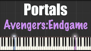 Portals  Avengers Endgame  Piano Tutorial Easy [upl. by Ludovico288]