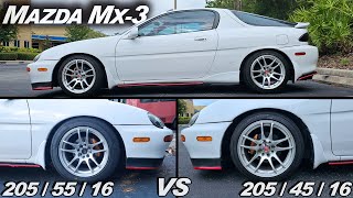 2054516 vs 2055516 Advan Tire Comparison  Mazda Mx3 Fitment [upl. by Dudley]