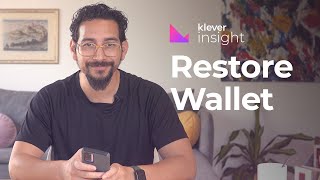 Learn how to restore your crypto wallet  Klever Insight [upl. by Gagne135]