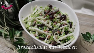 Brokkolisalat 🥦mit Trauben🍇  Салат из брокколи 🥦и винограда 🍇 Einfach und Lecker💯Просто и Вкусно [upl. by Aoket320]