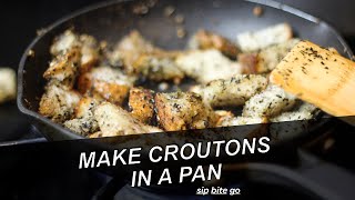 How To Make Croutons On The Stove In A Pan [upl. by Yerg]