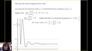 Improper Integrals Tests for Convergence [upl. by Darken714]