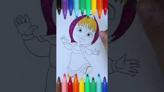 Come Colorare Masha  Tutorial per Bambini di Masha e Orso  Video per Bambini [upl. by Epolulot]