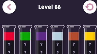 Colour Water Sort lvl 68 games gaming puzzle [upl. by Yentnuoc398]