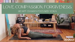 Yoga for LOVE COMPASSION amp FORGIVENESS  Heart Chakra Focused  15 Minutes  Chest Opening [upl. by Suivatnod]