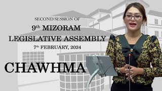 2ND SESSION OF THE NINTH MIZORAM LEGISLATIVE ASSEMBLY  7th MARCH 2024 NINGANI CHAWHMA  LIVE [upl. by Alex]