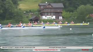 142 8JW Rotsee Luzern 30 Juni 2023 Achter mit Stf Juniorinnen U19 Rennen 4 Final 1 [upl. by Nanoc]