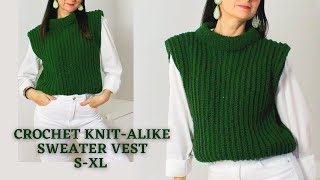 1 Day Crochet ProjectCrochet a Sweater Vest With Me [upl. by Violette]