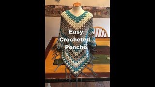 Easy Crocheted Poncho Tutorial [upl. by Aihtnamas]