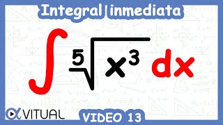 Integral inmediata ejemplo 13  Cálculo integral  Vitual [upl. by Vories]