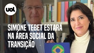 Alckmin anuncia Simone Tebet na equipe de transição na área social [upl. by Eillit]