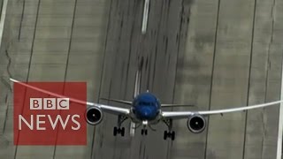 Boeing 787 Nearvertical takeoff  BBC News [upl. by Oicirtap]