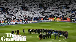 Leicester City hold tribute to Vichai Srivaddhanaprabha in first home match [upl. by Yddet479]