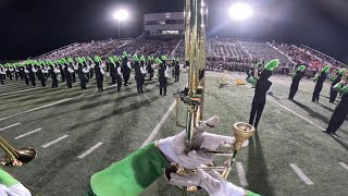 Lake Ridge High School Marching Band 2425 Trombone Headcam  Will Buckley 4K [upl. by Lanoil]