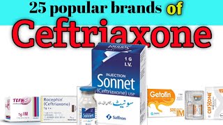 ceftriaxone injectionsmost common used brands of ceftriaxoneceftriaxone antibiotic mkpk [upl. by Neddie]