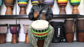 Bolokada Conde amp Drumskull Drums  Calf Skin Ivory Coast Djembe  DSD08616 [upl. by Tav96]