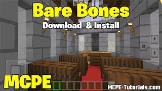 How To Install Bare Bones Texture Pack for Minecraft PE 120  Bare Bones MCPE 120 [upl. by Lustick]