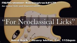 80s Neoclassical Metal Backing Track in Em  BT179 [upl. by Ottillia]