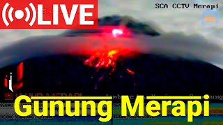 Live Merapi  Indonesias Mount Merapi  Volcano Eruption [upl. by Ainitsirhc]