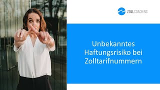 Haftungsrisiko bei Zolltarifnummern l Francine Dammholz [upl. by Ettenyar]