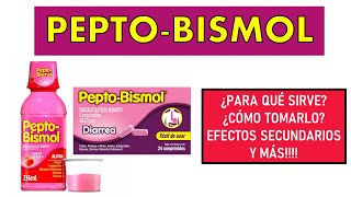 🔴 PEPTOBISMOL Subsalicilato de Bismuto  PARA QUÉ SIRVE EFECTOS SECUNDARIOS Y CONTRAINDICACIONES [upl. by Ilise]