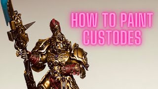 How to paint custodes warhammer 40K [upl. by Nosduj]