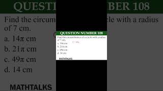 Find the circumference of a circle with a radius of 7 cma 14π cmb 21π cmc 49π cmd 14 cmmath [upl. by Anim421]