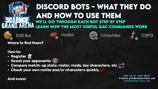 SWGOH Bots For Beginners Popular Discord Bots and How To Use Them [upl. by Ahtnama]