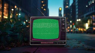 Old Retro TV on Street Green Screen Animation [upl. by Isidor]