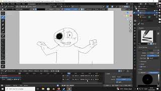 blender 2d animation twiddle finger [upl. by Repotsirhc885]