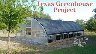 Texas Greenhouse Project Texas Hill Country Greenhouse Walk through Gardening in Zone 8a [upl. by Manda]