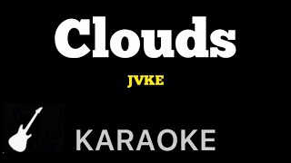 JVKE  Clouds  Karaoke Guitar Instrumental [upl. by Xel]