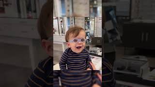 Little boy wears glasses for the first time 🥰 [upl. by Isidoro509]