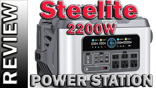 Steelite 2200W Power Station 2220Wh Solar Generator Lithium Battery Backup Camping Home Emergency [upl. by Ilenna]