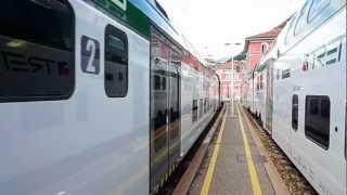 Partenza treno trenord dalla Stazione Como Lago verso Milano [upl. by Aracahs]