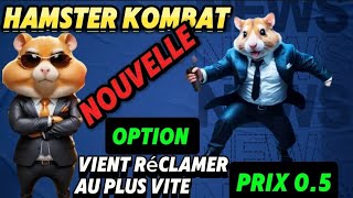 HAMSTER KOMBAT nouvelle option dans le jeux avec un bon profit part Heure [upl. by Ennaer]