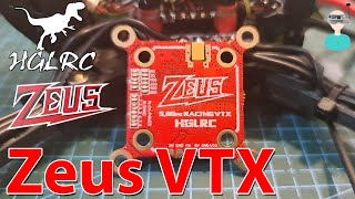 HGLRC Zeus VTX  Overview And Output Power amp Flight Tests [upl. by Aerdnaed905]