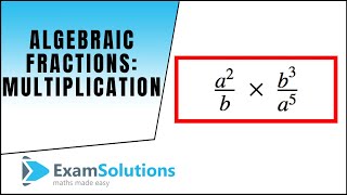 How to multiply algebraic fractions  ExamSolutions Maths Revision Videos [upl. by Lybis789]