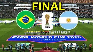 Brazil vs Argentina  Penalty Shootout  Final FIFA World Cup 2026™  Messi vs Vini  PES Gameplay [upl. by Wagoner]