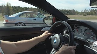 4k HC Performance BMW M6 Coupe Competition Package vs BMW M3 32 E36 Turbo 670 HP [upl. by Nitsu173]