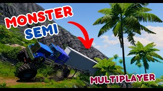 Racing the Monster Semi up to the volcano and back BeamNG Drive 🚚🏁 [upl. by Nylecoj346]