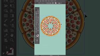 Pizza design in illustrator logodesgin graphicdesgin trendingreels youtubeshorts logo [upl. by Kelby884]