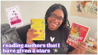 reading authors that I have give 5 stars  reading vlog [upl. by Newmann]