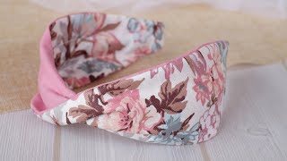 How to Make a Twisted Stylish Headband  Fabric Covered Headband Pattern [upl. by Halford116]