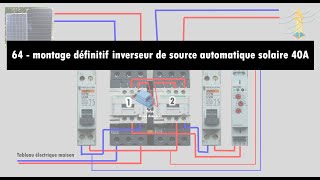 64  montage définitif inverseur de source automatique solaire 40A [upl. by Kimmi]